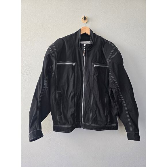 Joe Rocket Men’s L Black Motorcycle Jacket Armor Touring Safety Gear Korean Made - Picture 1 of 12